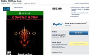Diablo 3 For Xbox One? Best Buy Says So