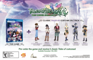 American Pre-order Bonuses and Digital Limited Edition for Tales of Hearts R Confirmed