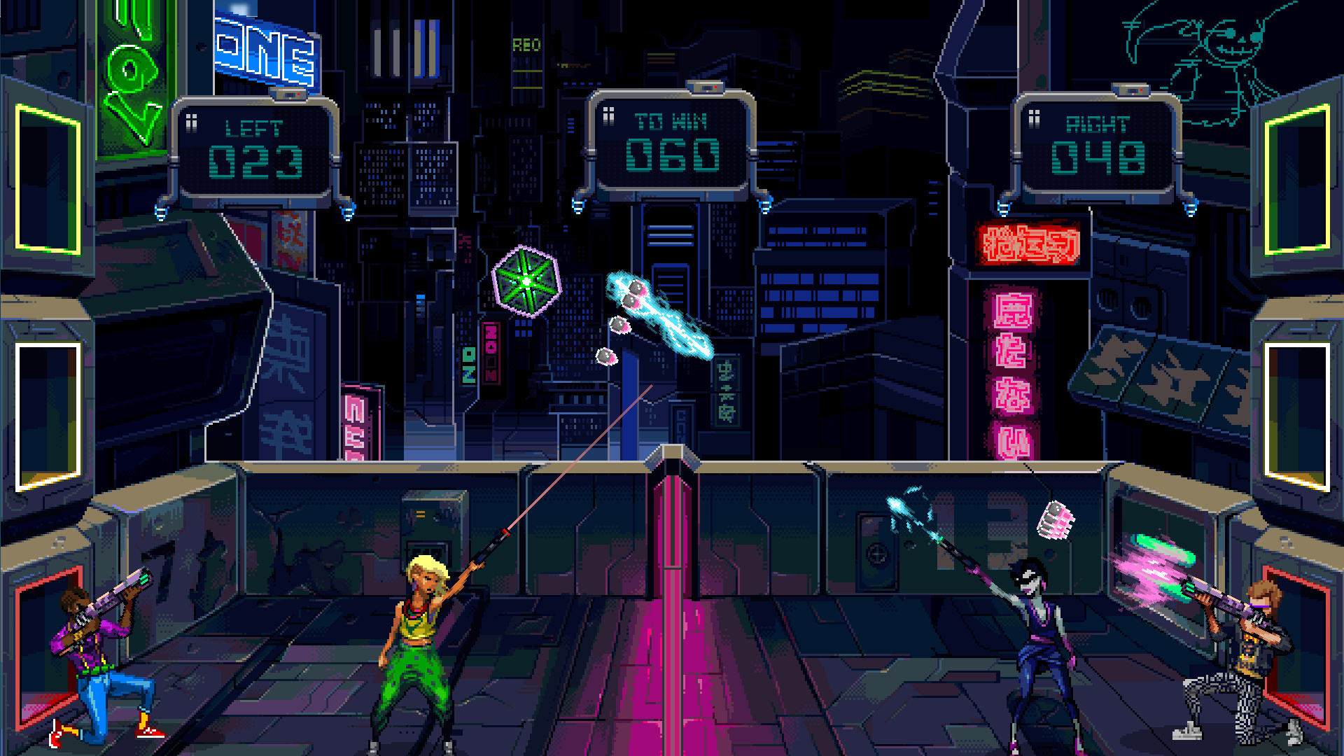 Gunsport Makes Volleyball Fun with Guns in a Dystopian, Neon-Drenched Future