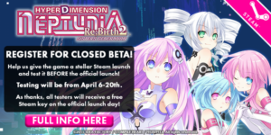 Idea Factory Wants You for Hyperdimension Neptunia Re;birth 2's Closed Beta [UPDATE]