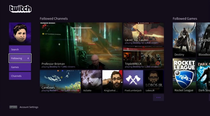 Native Twitch App Now Available for PlayStation 4