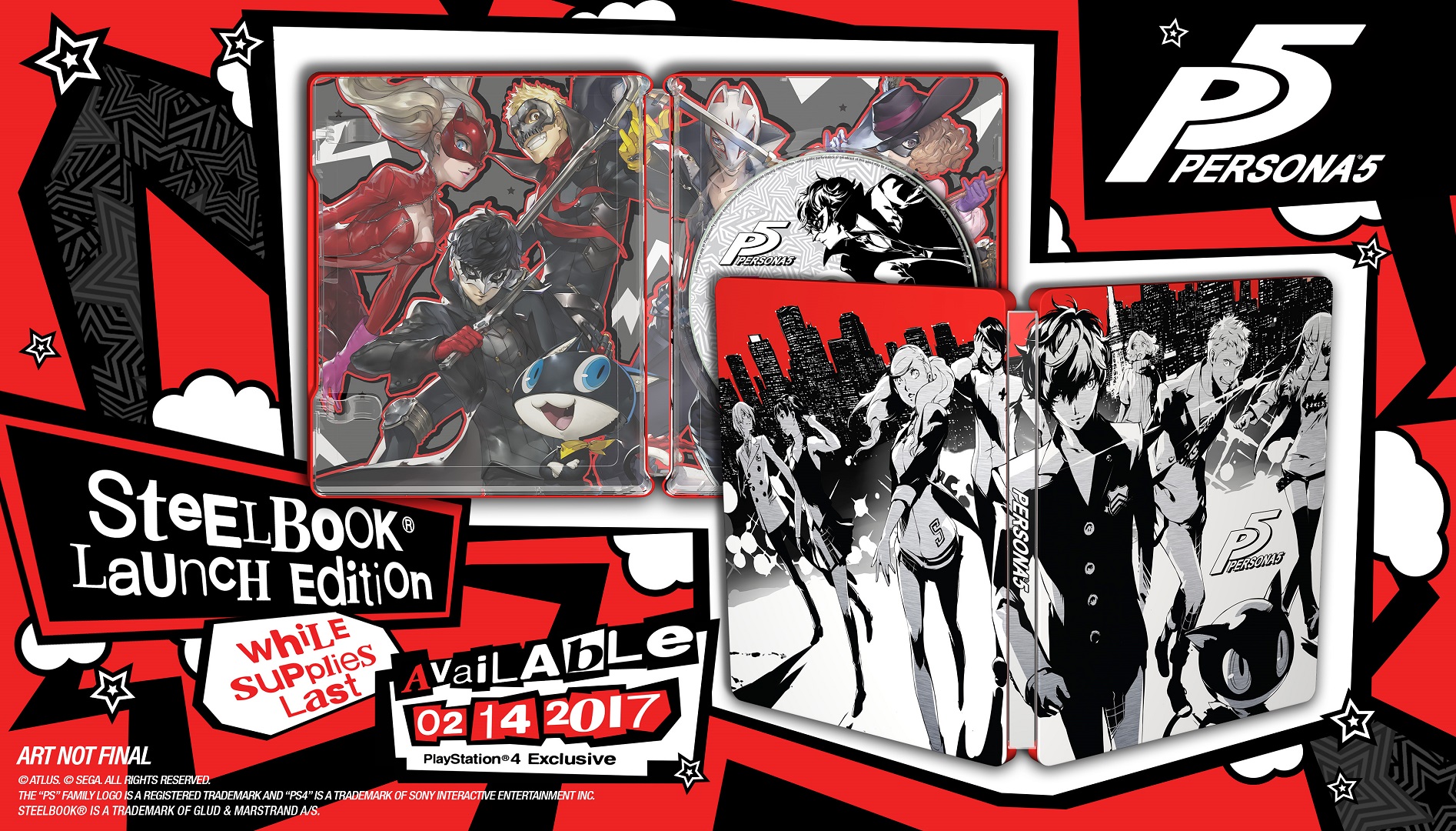 SteelBook Design for Persona 5 Launch Edition Revealed