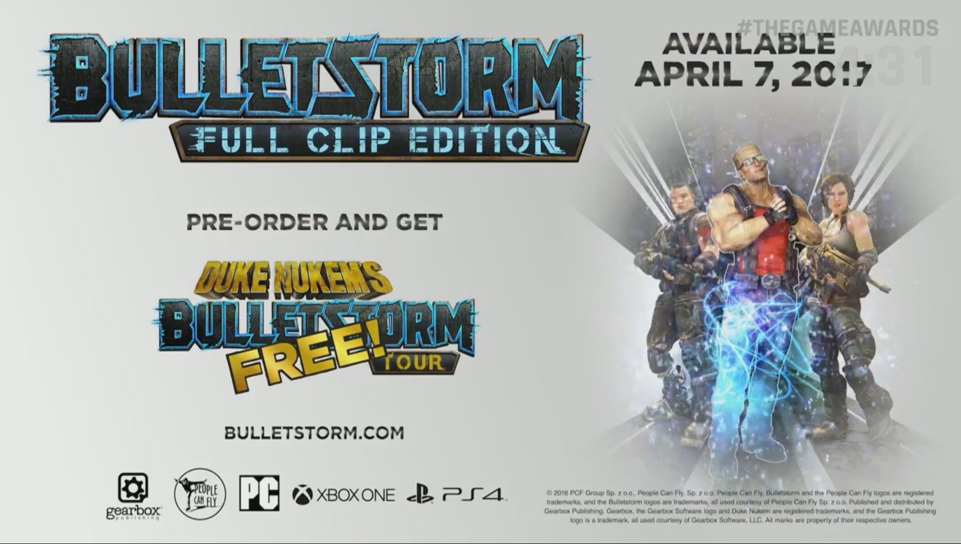 Bulletstorm: Full Clip Edition Revealed for PC, PS4, and Xbox One