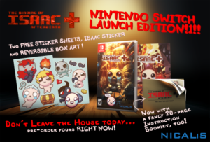 The Binding of Isaac: Afterbirth+ Delayed on Nintendo Switch