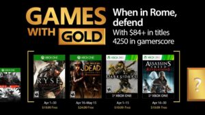 Games With Gold April 2017 Includes Ryse: Son of Rome, Darksiders, More