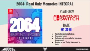 Cyberpunk Adventure “2064: Read Only Memories” Heads to Switch in Q1 2018