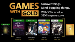 Games With Gold October 2017 Includes Gone Home, The Turing Test, More