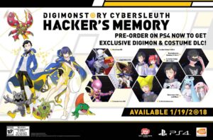 Digimon Story Cyber Sleuth Hacker’s Memory Western Launch Set for January 19, 2018