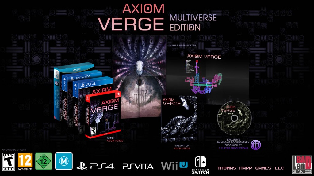 Axiom Verge “Multiverse Edition” Retail Version Launches November 21 in North America, January 2018 for Europe