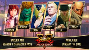 Street Fighter V Season 3 Adds Sakura, Blanka, Falke, Cody, G, and Sagat