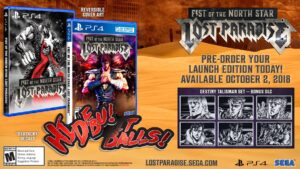 Launch Edition for Fist of the North Star: Lost Paradise has Reversible Japanese Box Art
