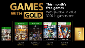 Games With Gold for September 2018 Announced
