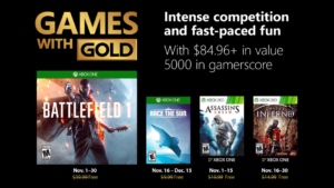 Games With Gold for November 2018 Announced