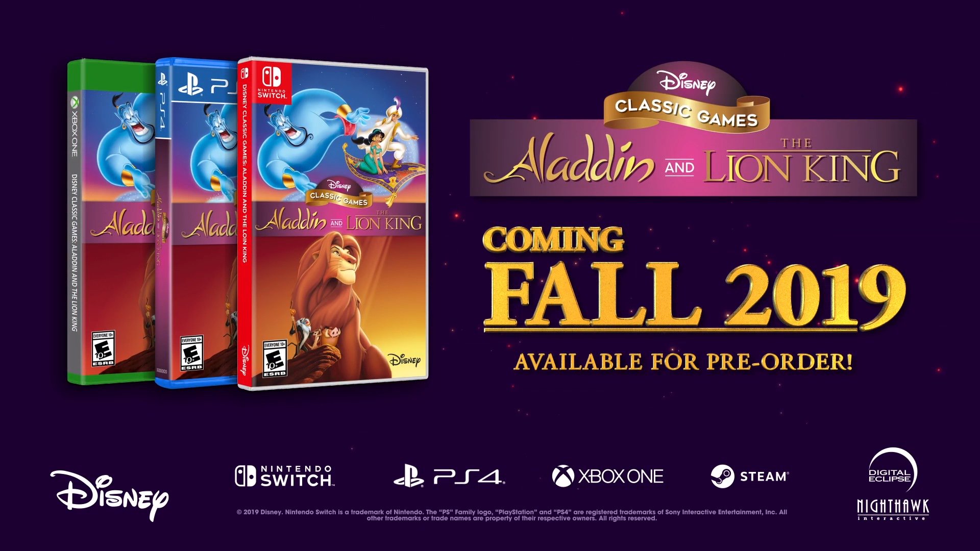 Disney Classic Games: Aladdin and The Lion King Announced for PC and Consoles