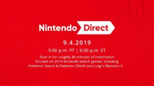 Nintendo Direct Scheduled for September 4