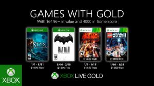 Games With Gold for January 2020 Announced
