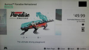 Burnout Paradise Remastered Switch Estimated Release Date Leaked as June 19 on eShop