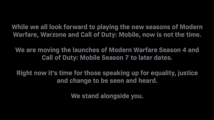 Call of Duty: Modern Warfare, Warzone, and Mobile Seasons Postponed due to George Floyd Death and Aftermath