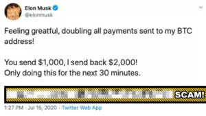 Elon Musk and Many Other High Profile Twitter Accounts Hacked, used in Bitcoin Scam making nearly $60,000