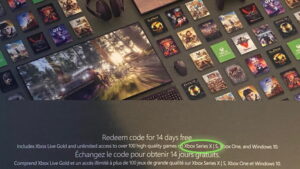 Xbox Series S Mentioned on Xbox Game Pass Ultimate Trial Code Card
