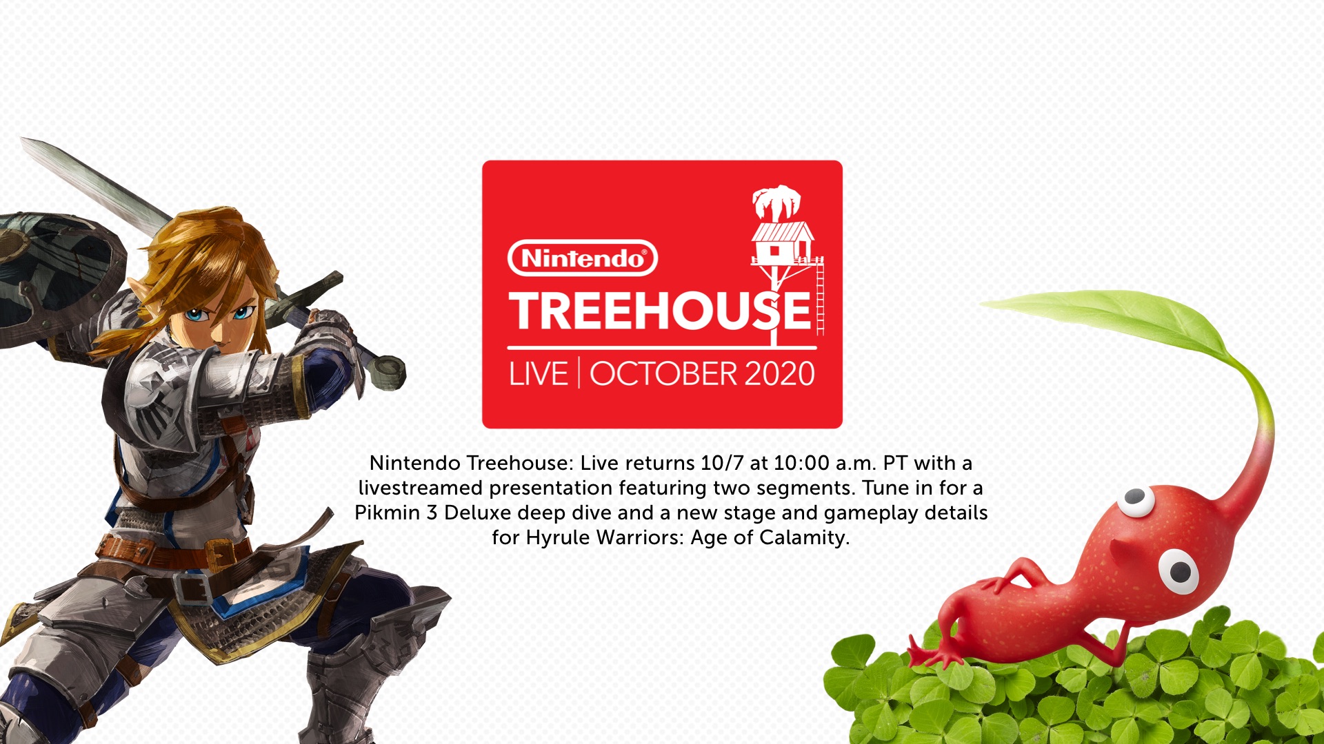 Nintendo Treehouse Livestream Set for October 7, Will Focus on Pikmin 3 Deluxe and Hyrule Warriors: Age of Calamity