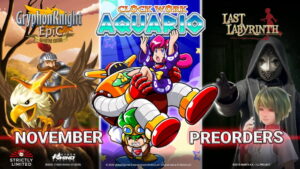 Strictly Limited Games Celebrate Third Anniversary with Physical Clockwork Aquario, Last Labyrinth, and Gryphon Knight Epic: Definitive Edition