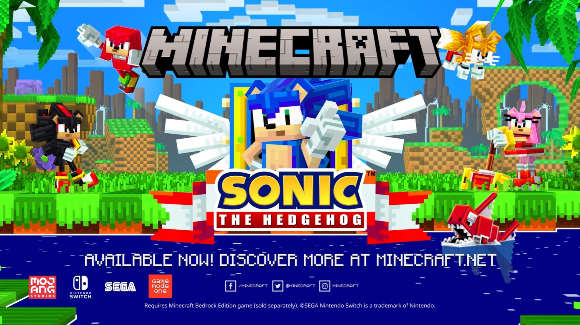 Minecraft Sonic the Hedgehog DLC Announced