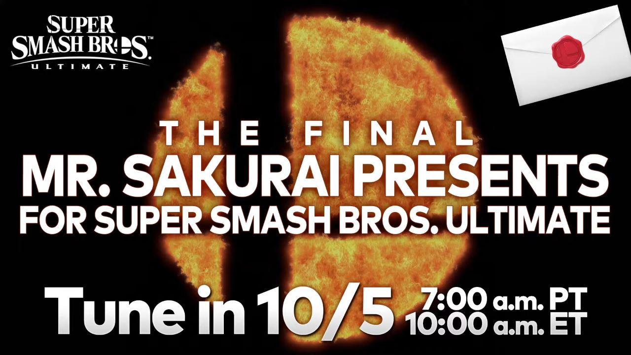 Super Smash Bros. Ultimate Final DLC Character Will Be Announced on October 5
