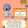 Animal Crossing Cephalobot