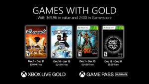 December 2021 Games with Gold Revealed