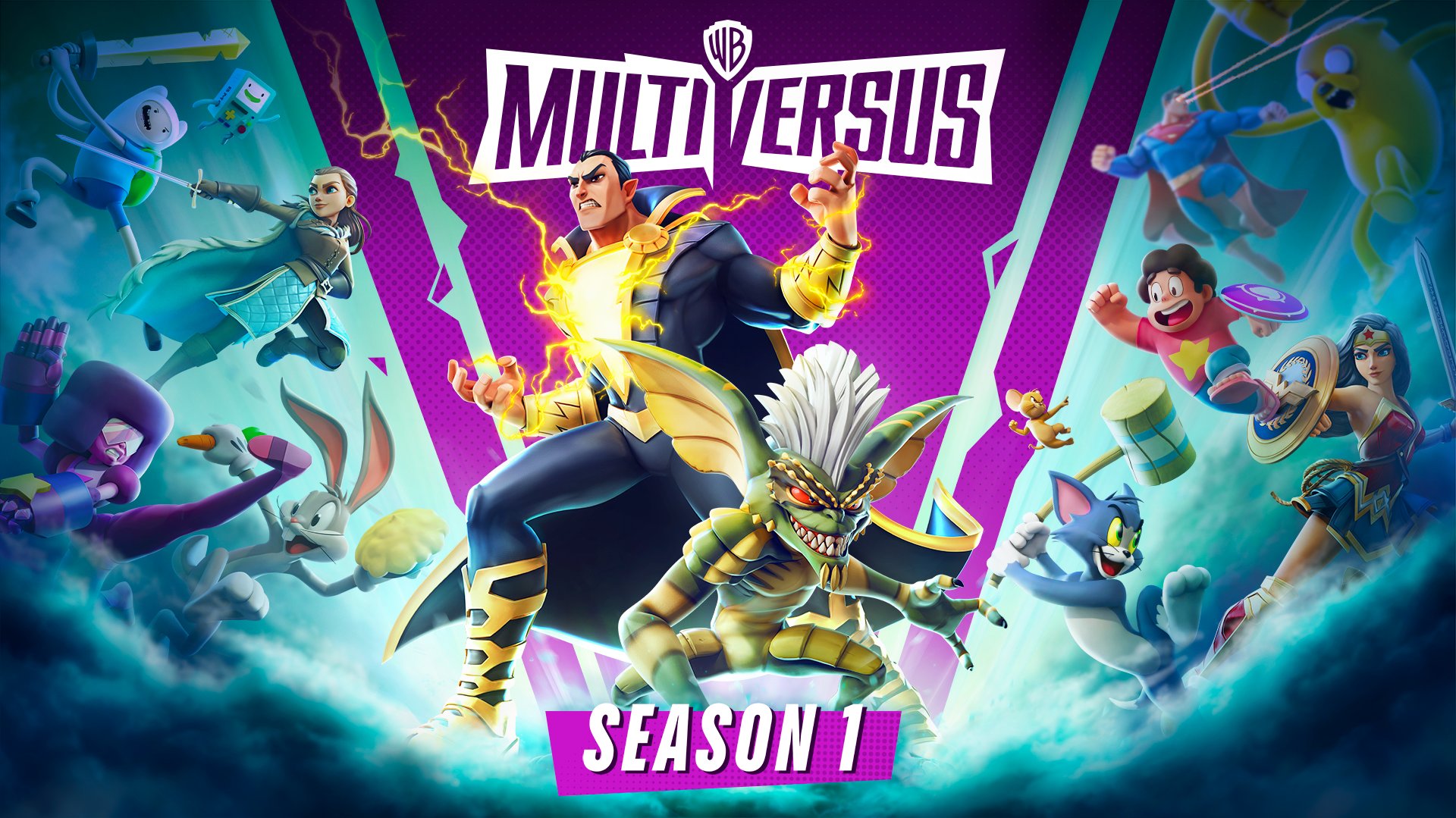 MultiVersus characters Black Adam and Gremlin Leader Stripe announced