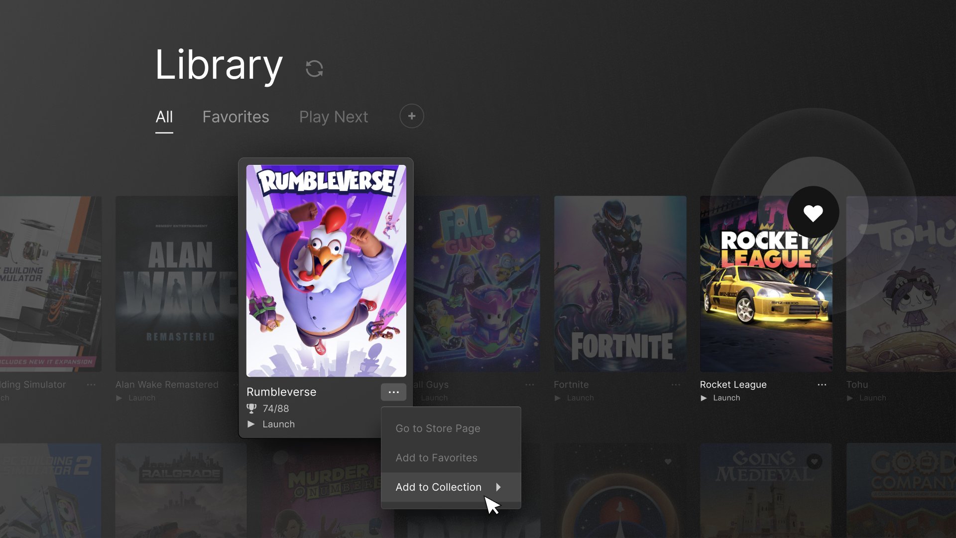 Epic Games Store gets folder support finally