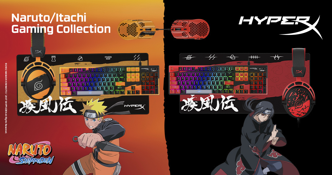Hyperx is releasing two new and colorful Naruto collab sets