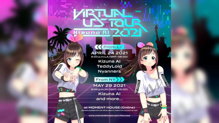 Kizuna AI Virtual US Tour Announced for April and May