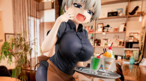 Uzaki-chan Gets New Figurine in Her Cafe Asia Uniform