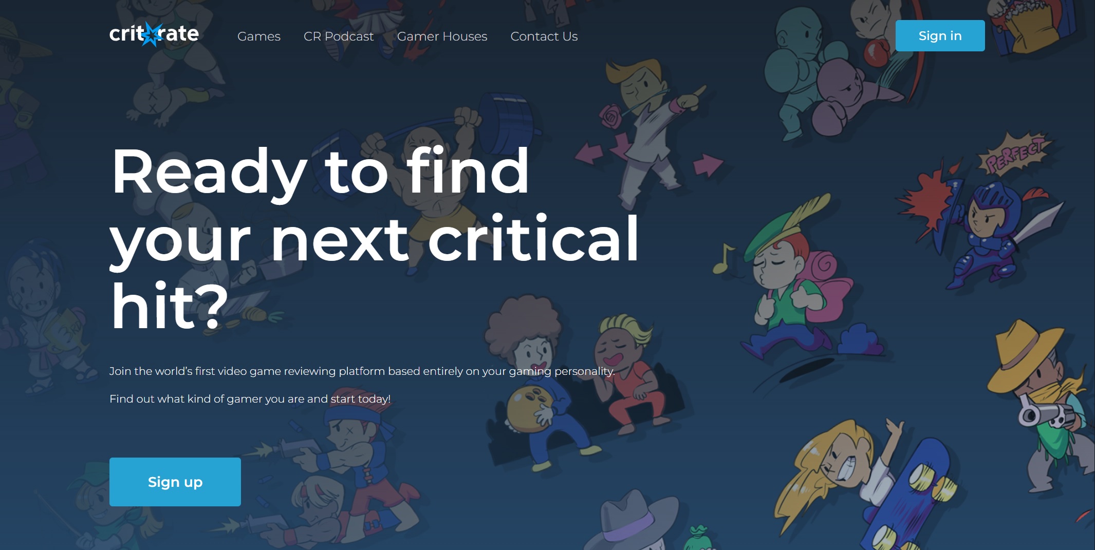 CritRate Landing Page