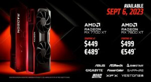 AMD announces new GPUs RX 7800 XT and RX 7700 XT