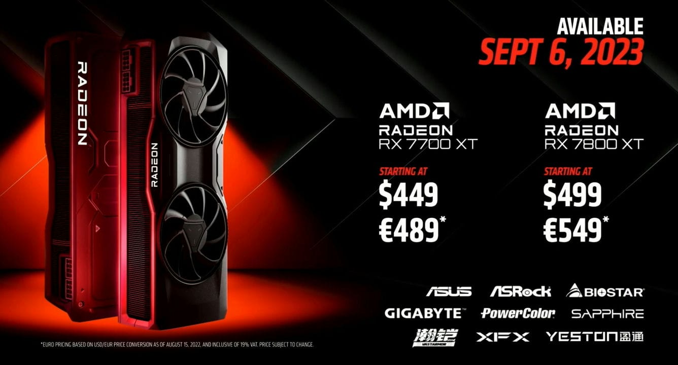 AMD RX 7800 XT 7700 XT Announcement Thumbnail