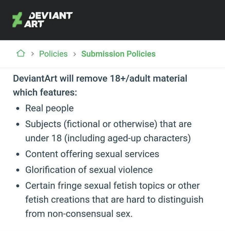 DeviantArt Rules
