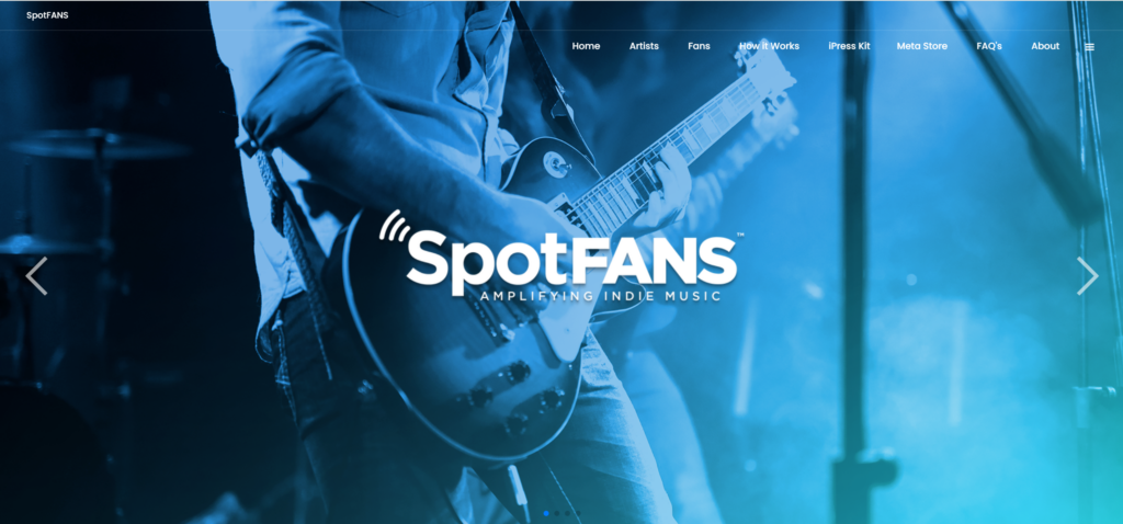 SpotFans Homepage